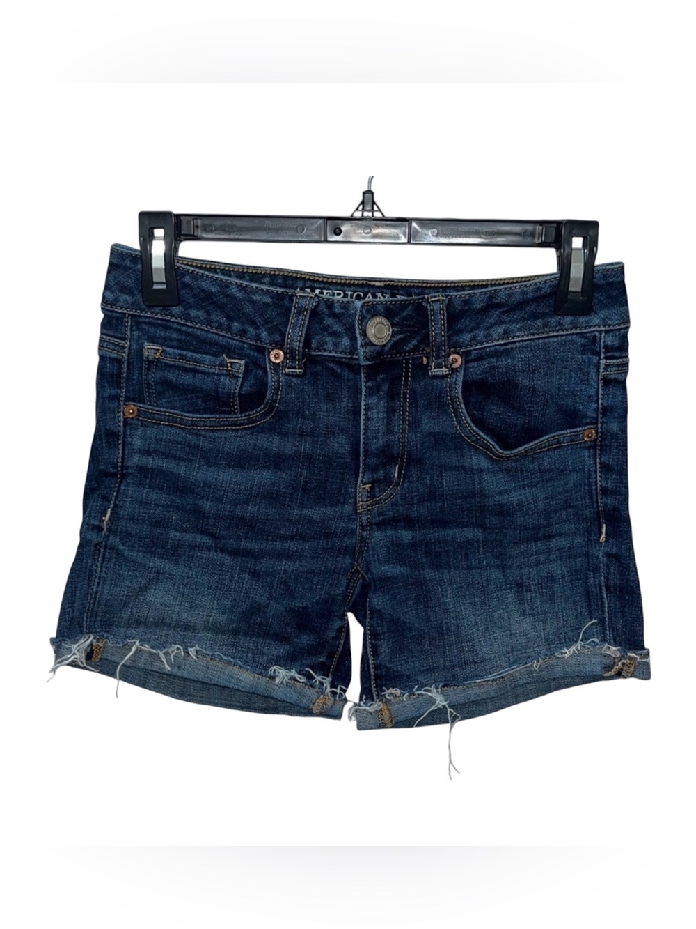 American Eagle Super Stretch MIDI Blue Jean Shorts
